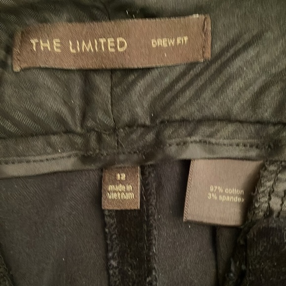 The Limited Black Velvet pants. 12 - Picture 2 of 7